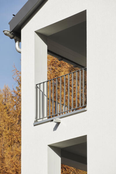 Loggia verputze Fassade